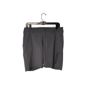 REI gray nylon hiking shorts w/pockets adjustable waist women's size 8